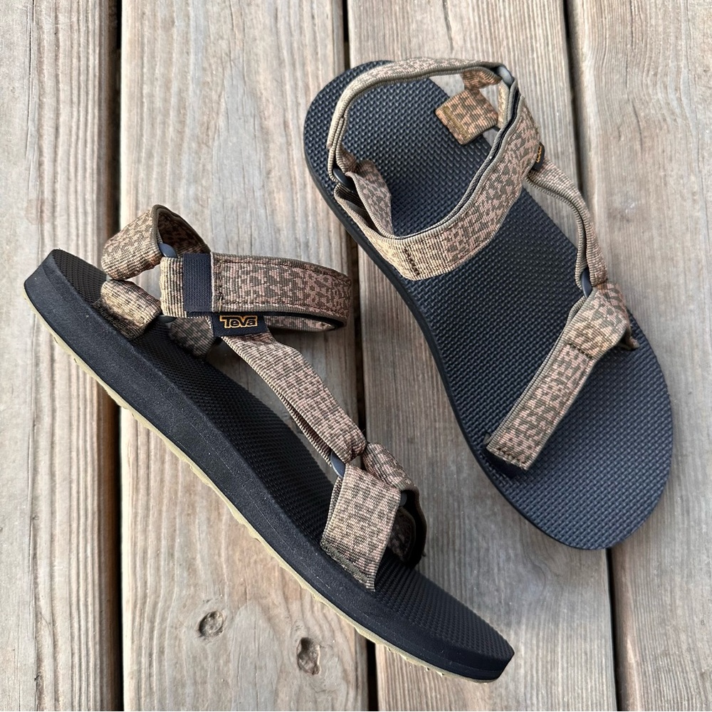 Teva Original Universal Edol Etching Dark Olive Sandal 12